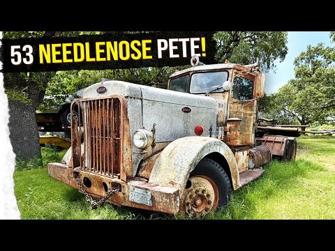 Parked 40 years! Rescuing a 1953 Needlenose Peterbilt!