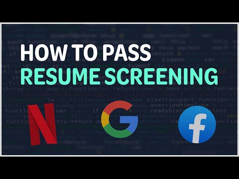 How to Pass Resume Screening for Software Engineering