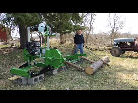 First Jackpine Log on the HF sawmill