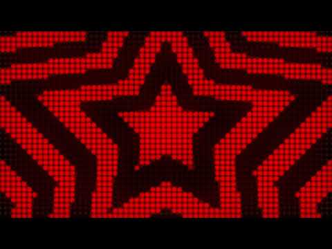 4K 1 Hour Red Star Tunnel Y2K Colorful Aesthetic LED Lights Background Video Screensaver