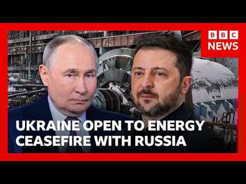 Zelensky says Ukraine open to energy ceasefire with Russia | BBC News