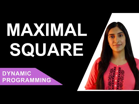 Coding Interview Question | Max size square submatrix with all 1s | Dynamic Programming