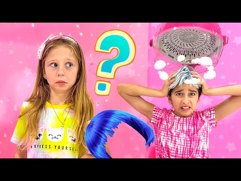 Nastya pretende ser una maestra de belleza. Historias de cambio de imagen de Nastya
