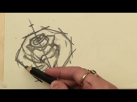 Как нарисовать розу. Урок скетчинга для начинающих