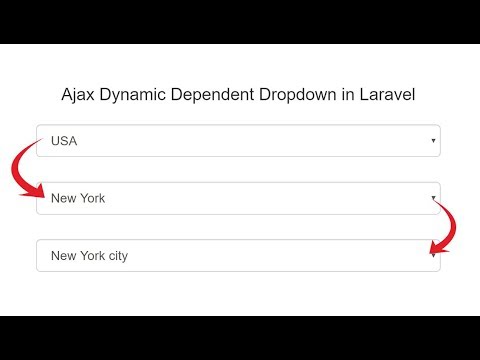 Laravel Dynamic Dependent Dropdown using Ajax
