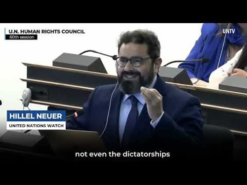 Hillel Neuer Destroys UN’s Double Standards on Israel