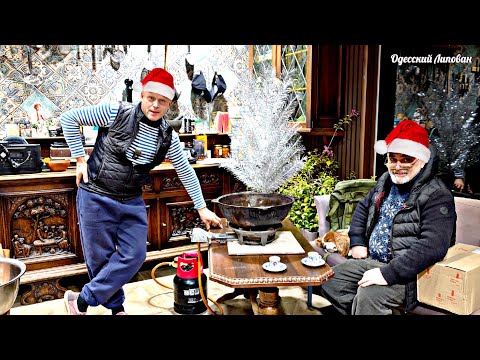 Pea soup, made in a cauldron, just the way I like it! EVERYONE ASKS MARAT for this recipe!