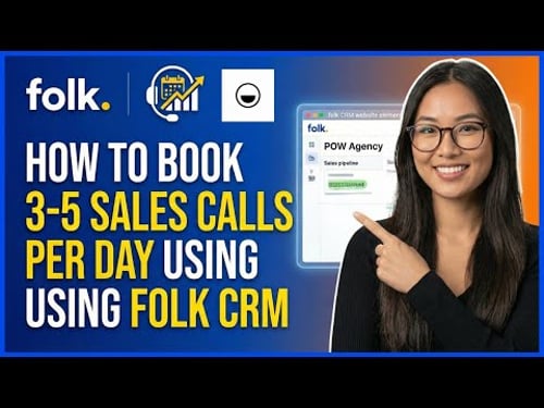 How to Book 3-5 Sales Calls & Meetings Per Day Using Cold Email & Folk CRM (B2B Sales Cold Email)