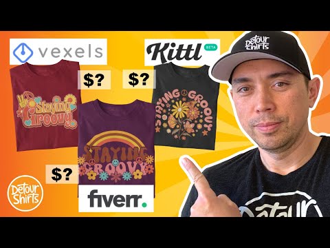 Kittl vs. Vexels vs. Fiverr REVIEW! (Which should you use for Print on Demand if you not a designer)