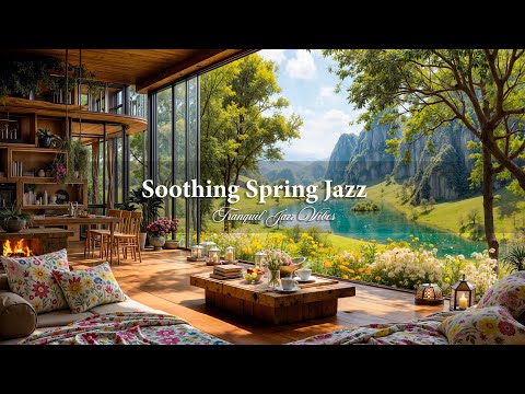 Soothing Spring Indoor Jazz Ambience | Relaxing Morning Jazz Music on Calm Forest for Study, Work