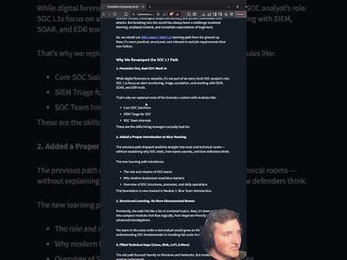 Tryhackme Soc Lvl1 has been revamped! #hacker #coding #attackbox #programming #kalilinux