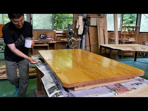 From damaged wood to a beautiful Japanese table / Record of a Japanese woodworker