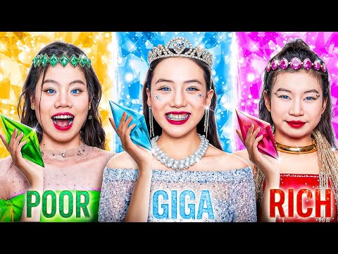 Emerald, Ruby And Diamond Girl! Rich Vs Poor Vs Giga Rich Student At The Ball