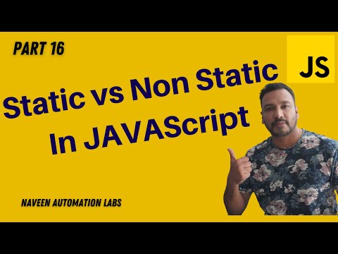#16 - Static Concept in JavaScript