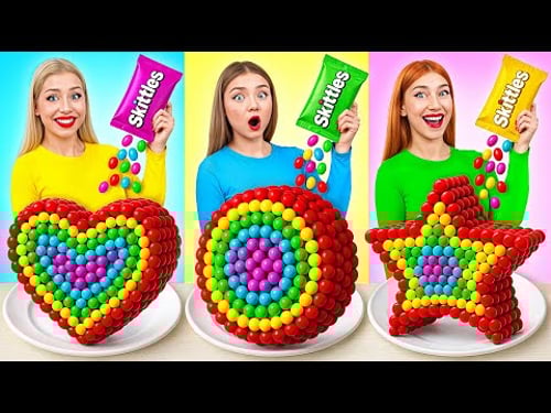 ชาเลนจ์อาหารรูปทรงเรขาคณิต | แฮ็กอาหารตลก Super Hyper DO