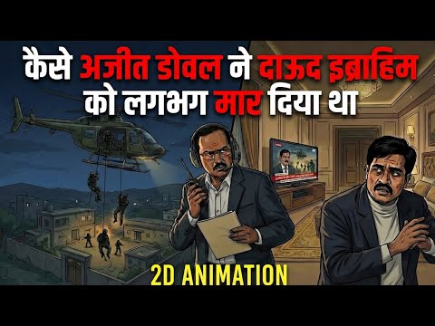 Kaise Ajit Doval ne Dawood Ibrahim ko lagbhag maar hi diya tha | 2D Animation