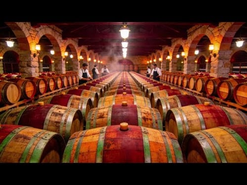 Inside the Aged Wine Factory – How Old Barrels Produce Exclusive Flavors | Full Process