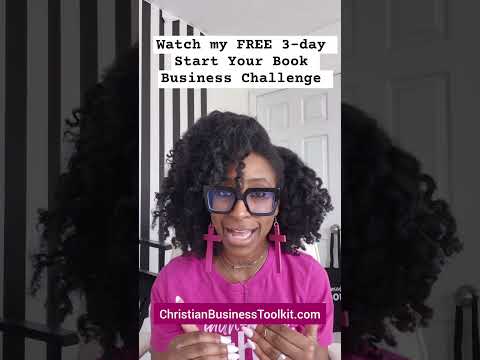 Start Your Business As An Author TODAY! Free 3-Day Challenge at ChristianBusinessToolkit.com