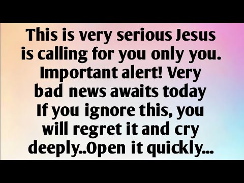 THIS IS VERY SERIOUS JESUS IS CALLING YOU...