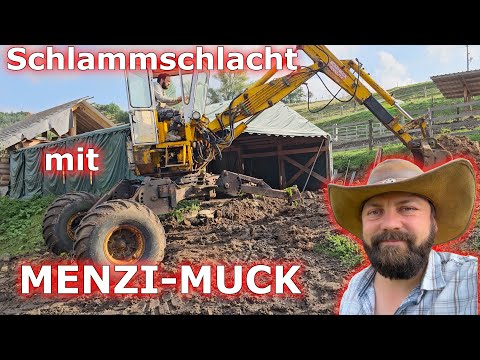 50 Jahre alter Schreitbagger im Schlamm