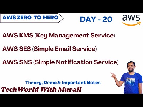 Day 20 | AWS KMS , SNS , SES | Free AWS Course | 30 Days | #Cloud #aws #techworldwithmurali