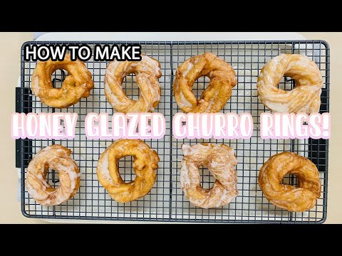 How To Make Honey Glazed Churro Rings! || Fried Churro dipped in sweet Honey Glaze | The Cookworm