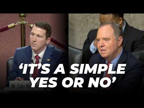 Schiff Blasts Trump DOJ Nominee: "You Can't Answer A Simple Question"