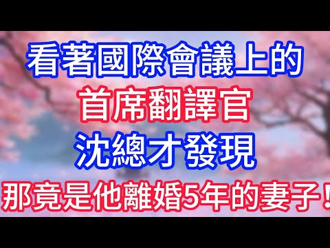看著國際會議上的首席翻譯官,沈總才發現,那竟是他離婚5年的妻子!