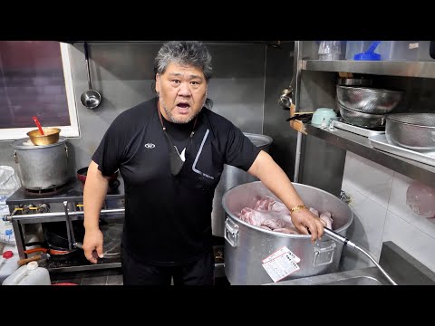 Korean famous wrestler Braised Pig's Trotters (Jokbal) korean street food