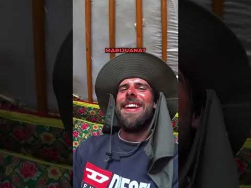 Smoking with Mongolian nomads inside ger #mongolia #ger #travelvlog