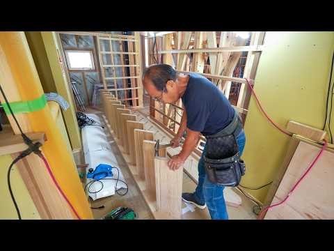 【透けた階段】本物の材料だけで作る、圧倒的に重厚感のある階段【新築Season7 - Part8】