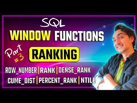 SQL Ranking Window Functions | ROW_NUMBER, RANK, DENSE_RANK, NTILE | #SQL Course 24