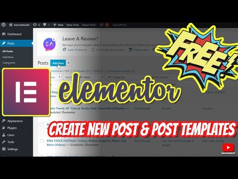 Elementor | How To Create a Single Post and Post Templates w/FREE version