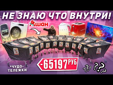 ЧУДО ТЕЛЕЖКИ в АШАН как MYSTERY BOX!😱 А Внутри Техника, Товары для дома и др.. КУПИЛА 10 ШТУК!