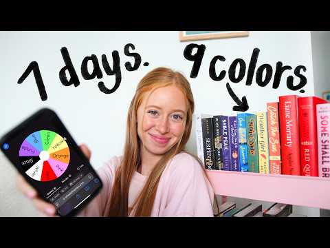 I tried to read a book of every color... in 7 days! 🩷🧡💛