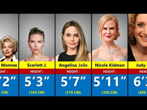 Real Heights of 300 Hollywood Actresses - How Tall Are They Really?