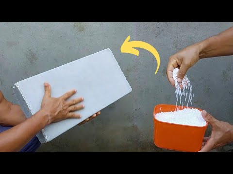 How to Make Cellular Blocks with Cement and Styrofoam (EPS) Easy and Cheap