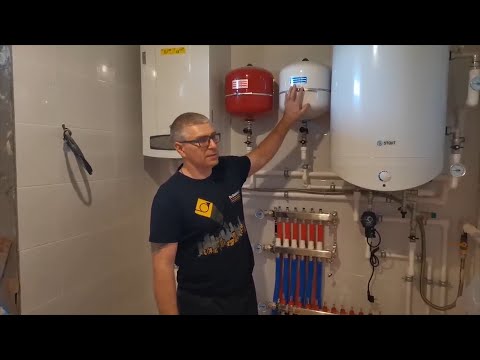 Комбинированная система отопления радиаторы + теплый пол. Дом 150м2