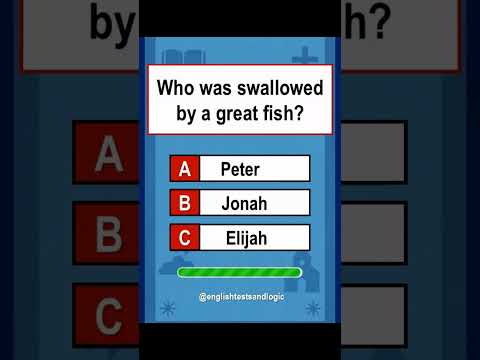 Who Was Swallowed By a Great Fish? #shorts #quiz #bible #biblequiz #bibletrivia
