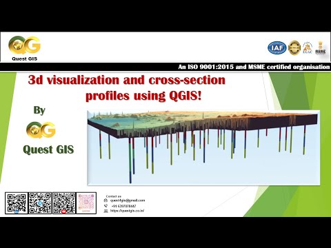 3d visualization and cross section for drillhole data using QGIS.