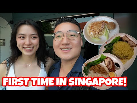 Exploring SINGAPORE! Eating the BEST Hawker Center FOODS! | Singapore travel food vlog