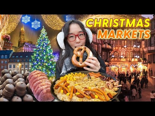 French CHRISTMAS MARKET TOUR π Food & Shopping in Strasbourg!