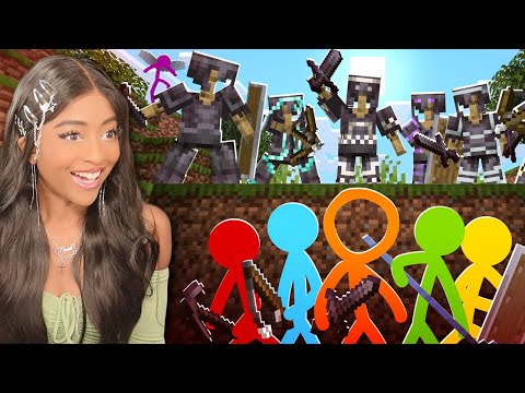 Hardcore Minecraft... WHILE BEING HUNTED?!! | Animation vs Minecraft Shorts Reaction