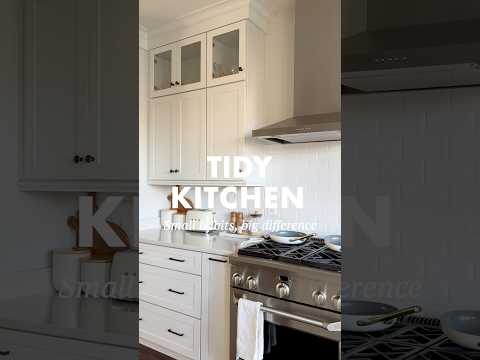 Tidy Kitchen- small habits, big difference! #homeorganization #kitchentips