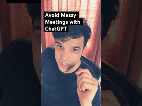 Got a meeting idea but no agenda? Watch how #ChatGPT turns chaos into clarity—in seconds! #prompt🔥