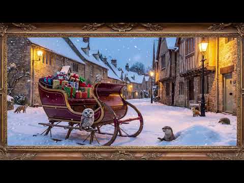Magical Christmas Snowfall Screensaver 4K ❄️🎄 Relaxing Ambient Music & Winter Vibes