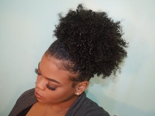 Fast and Easy High Puff on Natural Hair | Safiya