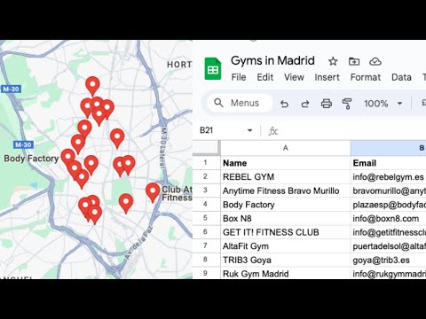 Finding emails of local gyms