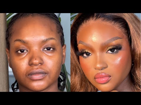 DETAILED BROWN-SKIN MAKEUP TUTORIAL | GLAMBYOMOYE