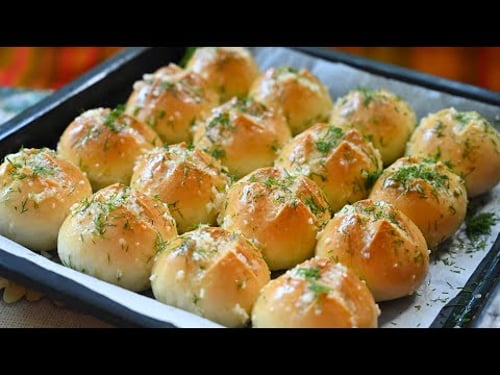 Мягкие, пористые и очень нежные Пампушки к борщу! Простой рецепт.